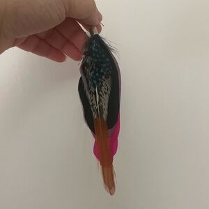Single feather earring